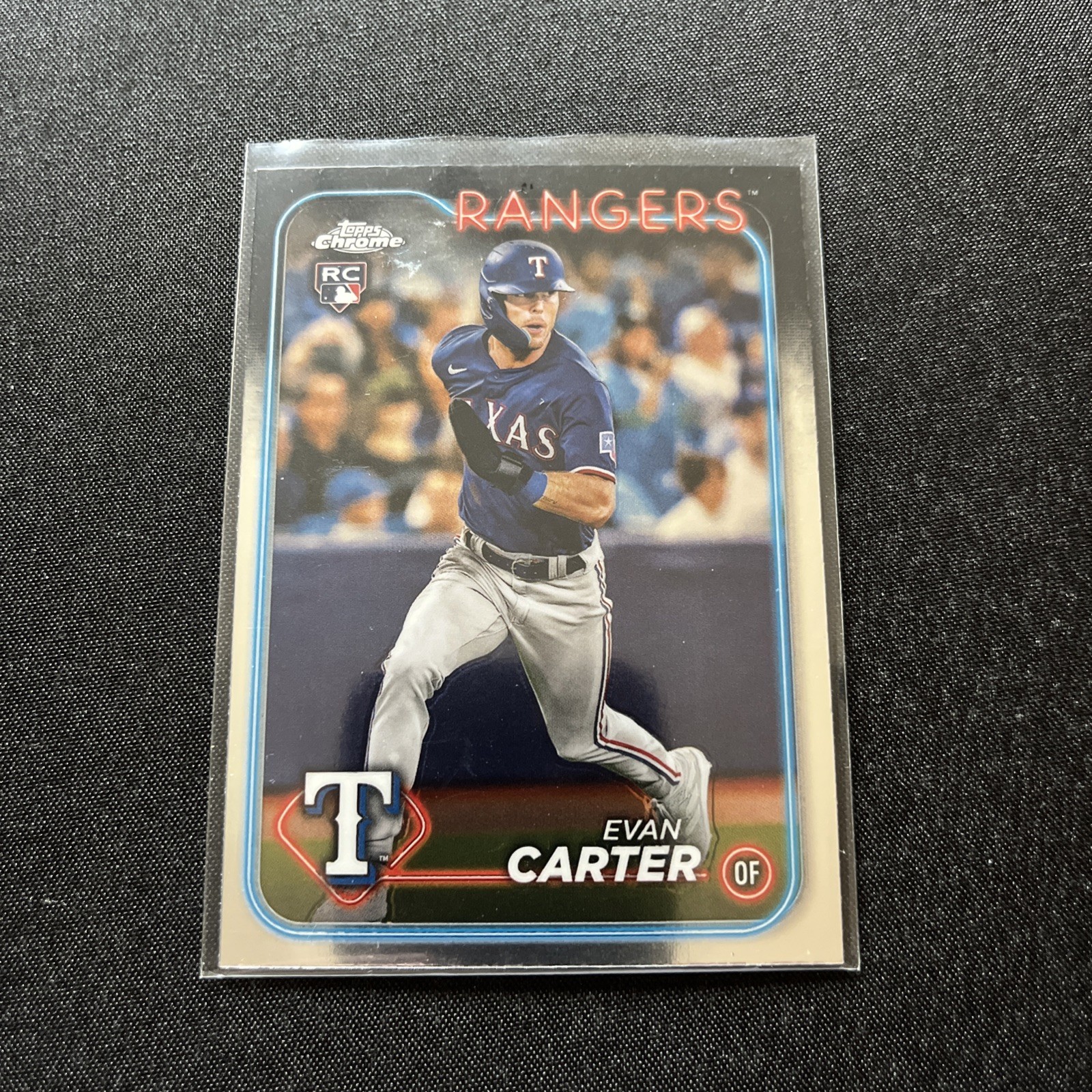 2024 Topps Chrome #136 Evan Carter Texas Rangers Rookie