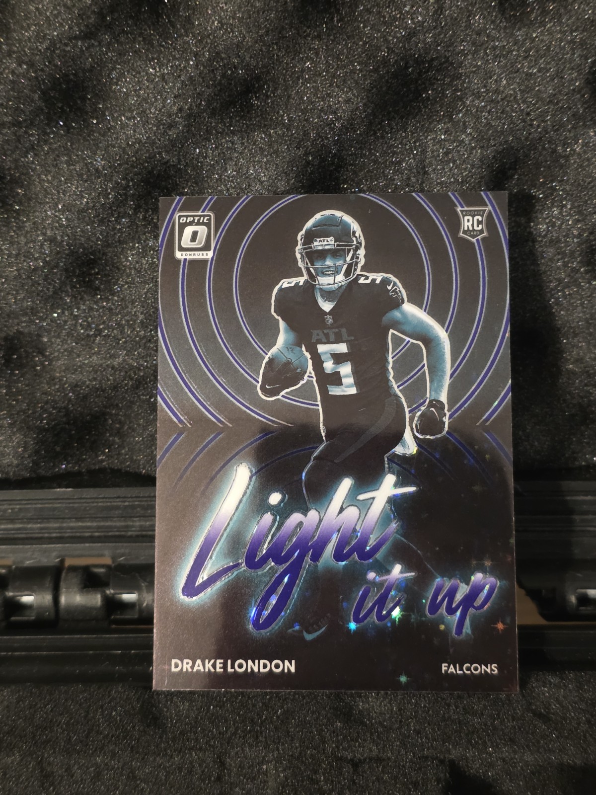 2022 Donruss Optic Drake London Light It Up Purple Stars Rookie /25