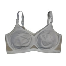 Honeylove Crossover Bra Light Gray Wireless Mesh Support Size 1X LWBR0302