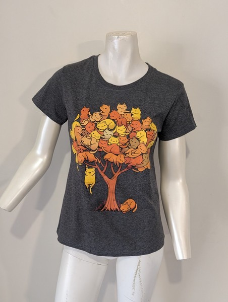 Ladies size S Cat Tree Tee by Threadless