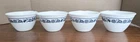 Corelle By Corning Ware Old Town Blue  Vintage   Open Hook Cups Set Of 4