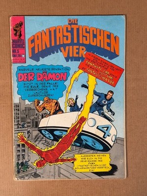 Fantastic Four #5 German Fantastischen Vier April 1973 HARD TO FIND! See pics!