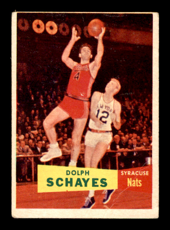 1957 TOPPS #13 DOLPH SCHAYES (GOOD) ROOKIE ~ GFCC