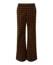 Pantalone Gucci uomo gamba svasata stampa Horsebit