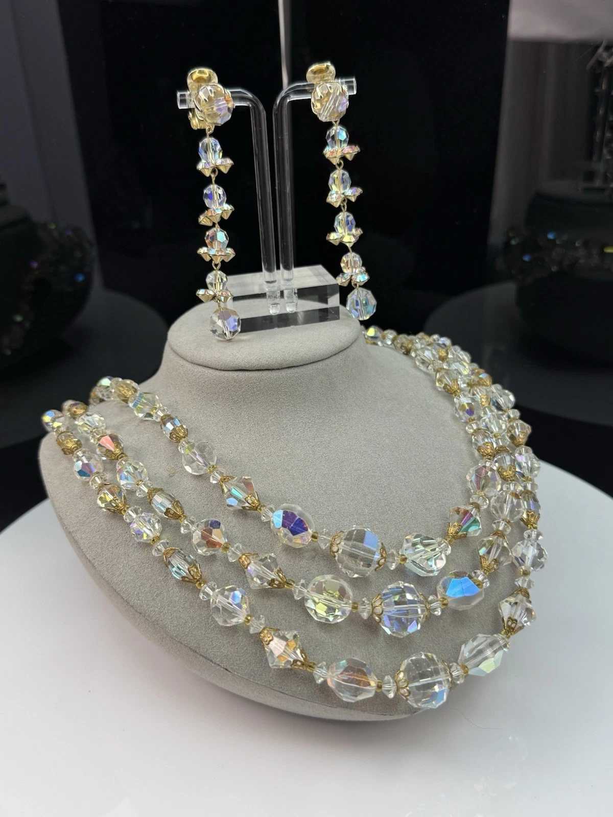 Ensemble collier en cristal AB 