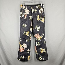 Iceburg Outerwear Snow Pants Youth 18 XL Black Floral Insulated Skiing