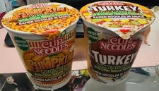 2 Pk Nissin Cup Noodles Ramen Turkey DInner & Pumpkin Pie Flavor Limited Edition