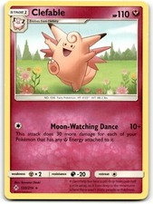 2019 Sun & Moon - Unbroken Bonds Pokemon TCG Card Clefable #133