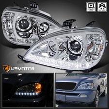 Fits 2002-2005 Mercedes W163 Ml320 Ml350 Ml500 Led Strip Projector Headlights