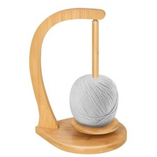 Wooden Yarn Holder for Knitting and Crocheting, Magnetic Crochet Yarn Holder,...