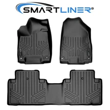 SMARTLINER Custom Fit Floor Mats 2 Row Liner Set All Weather 2014-2020 Acura MDX