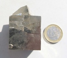 Pyrit Würfel aus Spanien, Würfelstufe, 161 g., 45 mm (F151)
