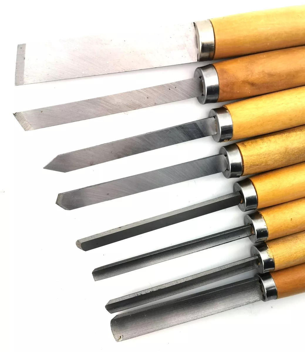 8pcs Wood Turning Lathe Chisels Wood working Woodturning