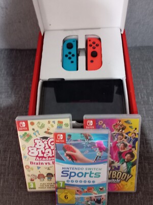 nintendo switch oled blue and red console bundle UK