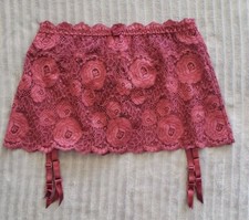 Victoria's Secret Garter Skirt Dark Red Wine Size S