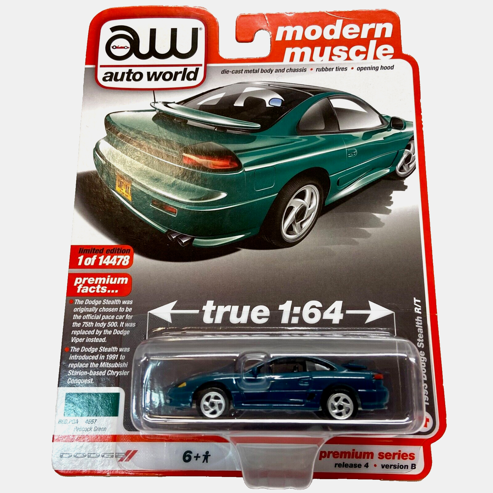 1993 Dodge Stealth R/T Peacock Green Limited Edition Auto World 2022 Release 4 Version B