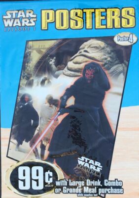 STAR WARS EPISODE - 1 PHANTOM MENACE TACO BELL POSTER WINDOW CLING