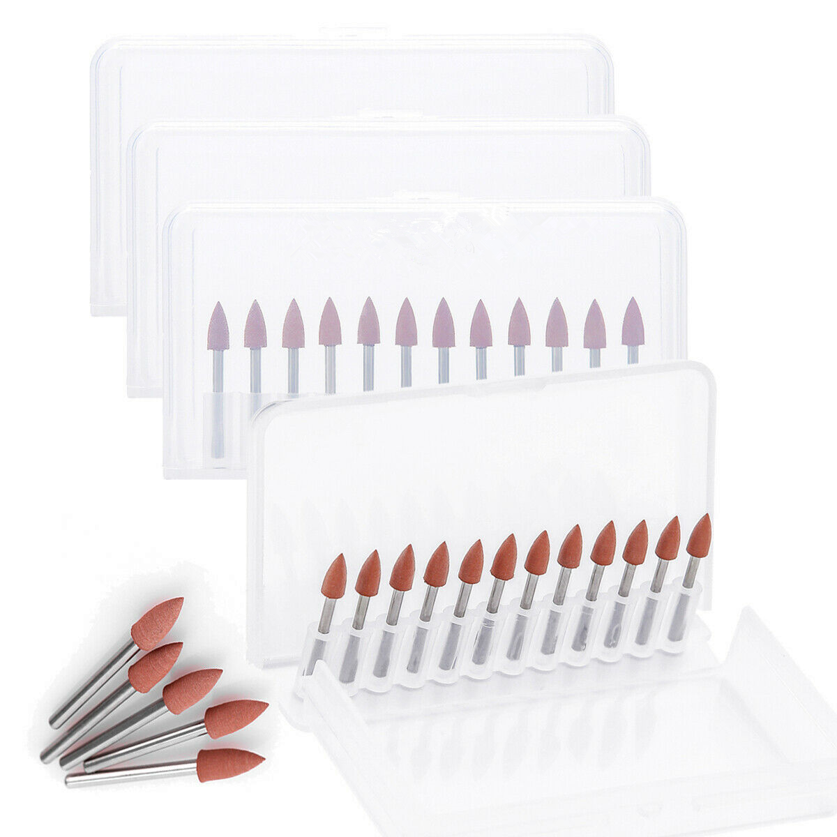 AZDENT Dental Brownie Polishers – 36 Pack (3x12) FG Mini Points 0413, 1.6mm Shank