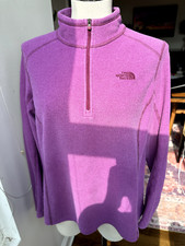 The North Face Women's Glacier 1/4 Zip Lightweight Fleece Pullover Purple Large