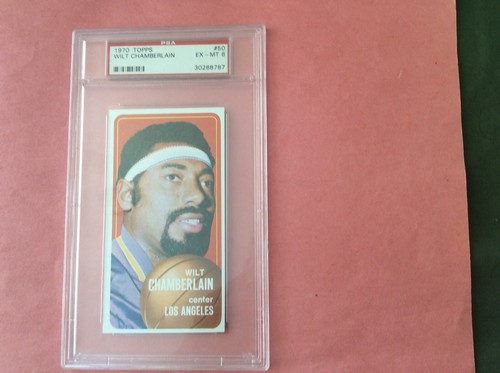 1970 Topps #50 Los Angeles Lakers Wilt Chamberlain PSA 6 EX-MT.