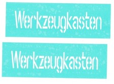 2x STENCIL WW2 GERMAN Patronenkasten 41 Ammo Box converted to a Werkzeugkasten 