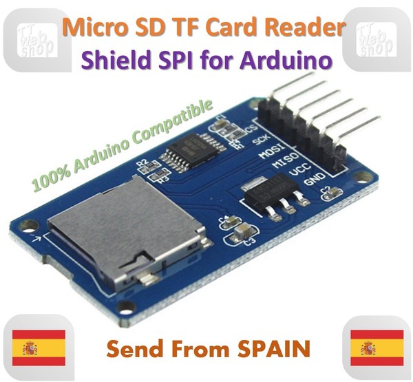 Micro SD mini Storage Board TF Card Reader Memory Shield Module SPI for Arduino