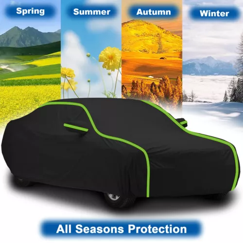 Waterproof Car Cover 6 Layer Heavy Duty Cotton Lined UV Protection - Size Large - Bild 1 von 17
