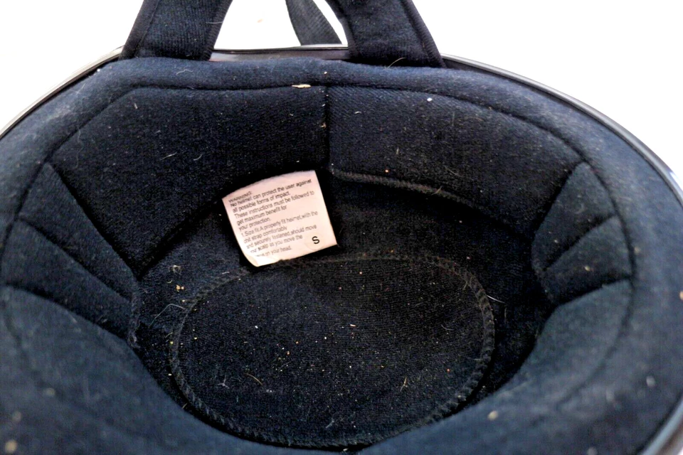 Medio casco plano negro original de motocicleta Rodia talla pequeña modelo #RHD200 Foto 4 de 4