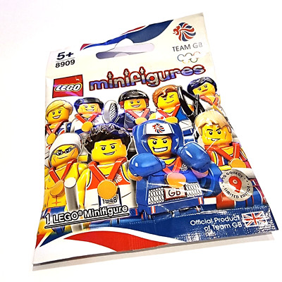(Werkseitig versiegelt) Alle 9 LEGO Team GB London 2012 olympische Minifiguren Set 8909
