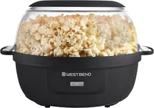 West Bend Stir Crazy Hot Oil Electric Popcorn Popper Maker Machine 6 Quart,Black