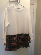 Zara W/B Tweed Sweater Dress