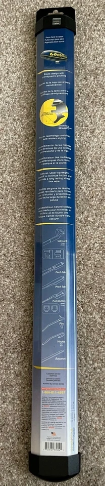 Escobilla limpiaparabrisas híbrida Goodyear 24 pulgadas 595 mm 770-24 única nueva, nunca usada Foto 3 de 4