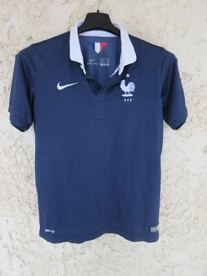 Maillot équipe de FRANCE 2014 2015 FFF NIKE home shirt maglia enfant 12 13 ans - Photo 1/4