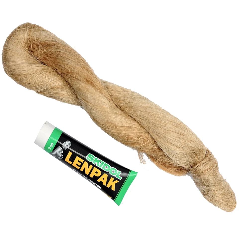 TOYA Dichtungspaste 65g + Hanfzopf 100g Gewindehanf Dichtungshanf Docke Dichtung-Satz