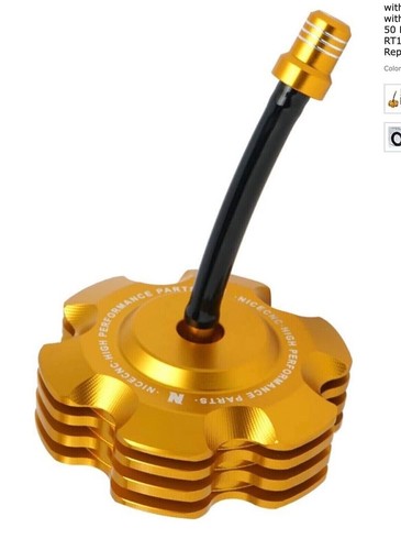 CNC Gas Cap 1996–2008 Suzuki RM250 RM 250 Fuel Petrol Tank Lid Aluminum Gold - Picture 8 of 8