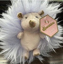 FAO Schwarz Sparklers Purple Silver Hedgehog 6 Plush Stuffed Animal Fluffy