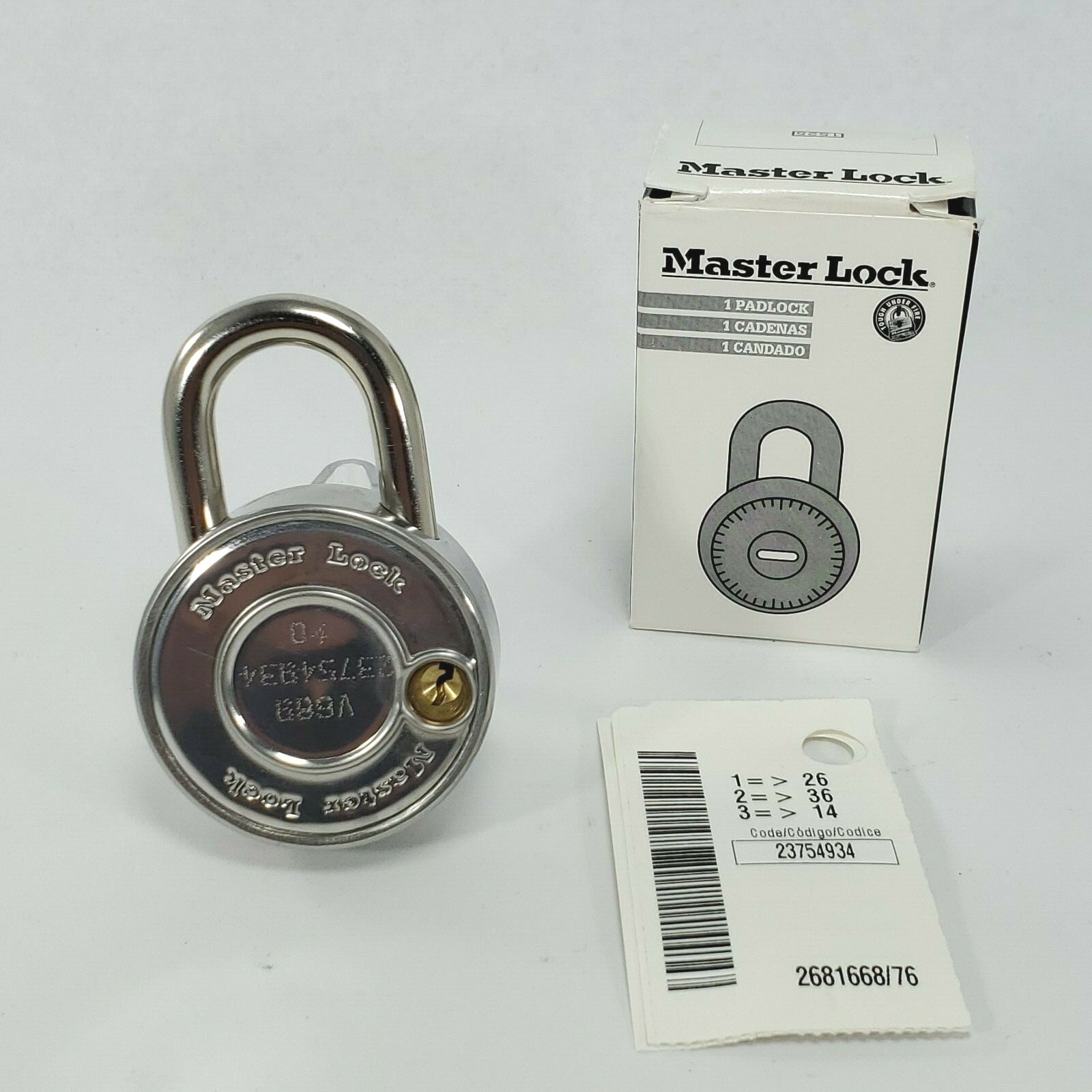 Master Lock 1525 Locker Padlock Combination Dial V689 Key eBay