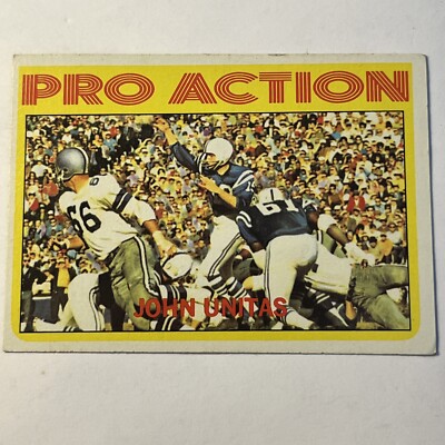 1972 Topps John Unitas Pro Action #251 Baltimore Colts HOF