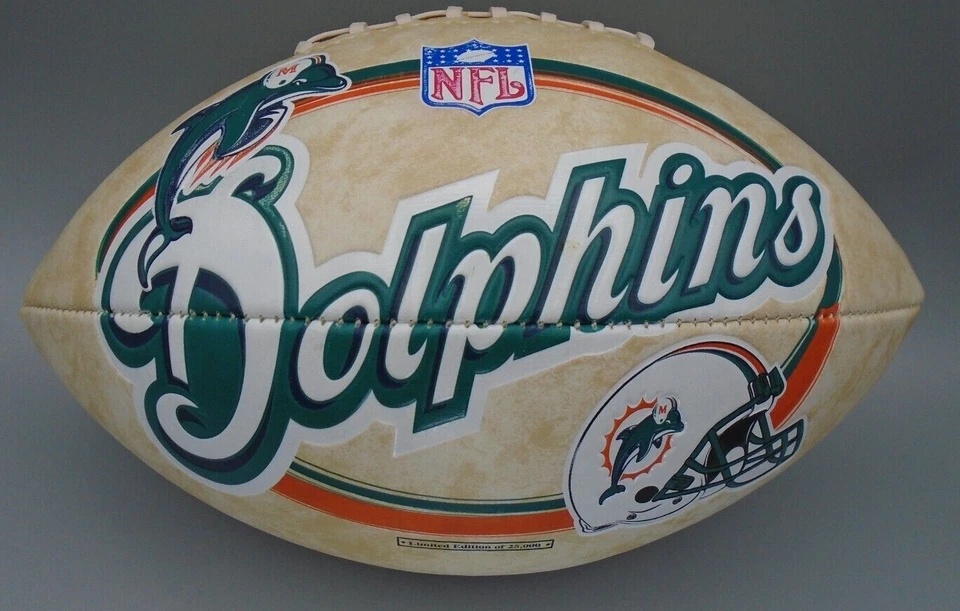 Futebol americano Miami Dolphins NFL edição limitada assinado por Jay Fiedler tamanho completo - Imagem 2 de 4