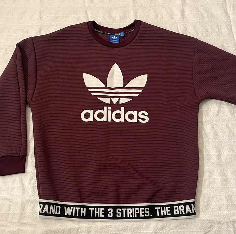 Adidas ay8936 Maroon Trefoil Pullover Sweatshirt Size S eBay