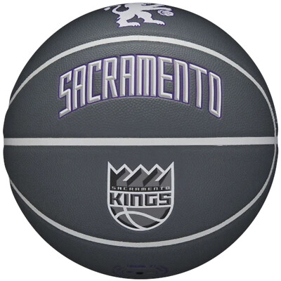 Basketball Unisex, Wilson NBA Team City Collector Sacramento Kings Ball, Grau