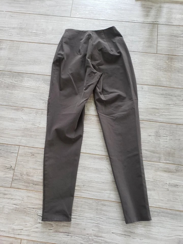 EUC Jenne Maag Sz S Brown High Waisted No Pockets Zip Up Relaxed Formal Pants - Image 2 of 4