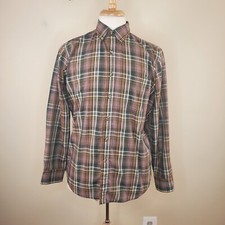 Vintage 60  s McGregor Multicolor Plaid Button Up Shirt Medium Long Fellow 