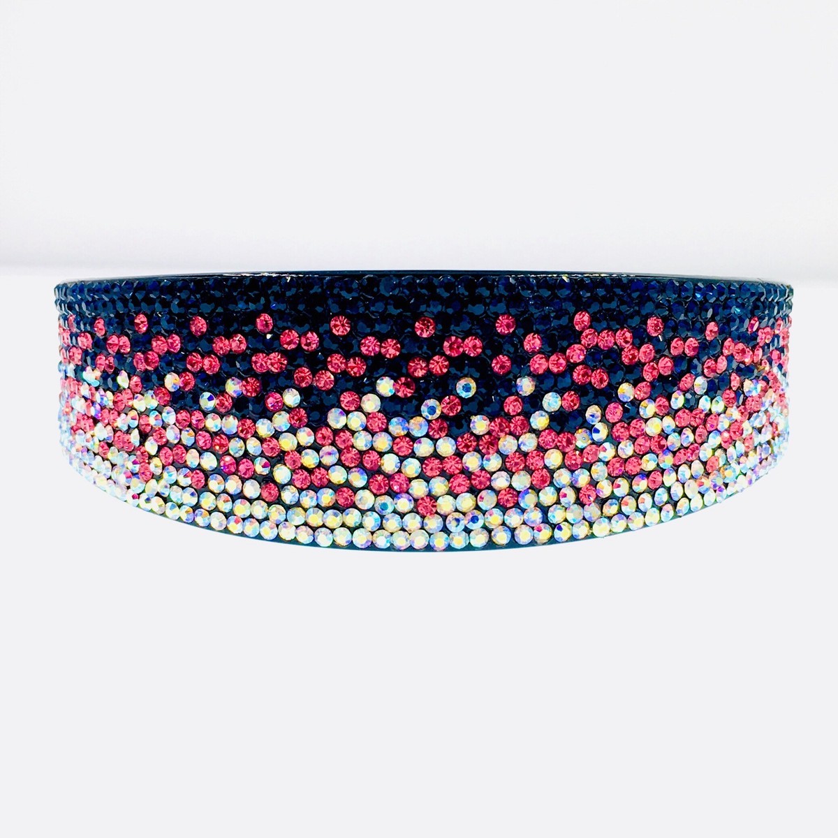 Multi coloured headband with crystals Gems & Studs Double Band Headband – Sophia Collection main image 2