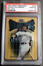 1997 ANDRES GALARRAGA RARE FINEST EMBOSSED DIE CUT #170 PSA 10 POP 1