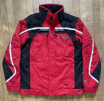 Vintage 90s Spyder XT 5,000 Ski Jacket Size Medium Winter Coat Zip Off Sleeves