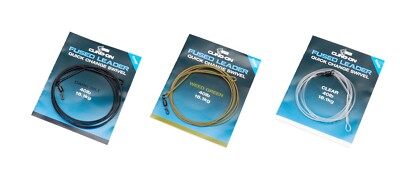 Nash Cling-On Fused Leader Quick Change Swivel 1m Leader mit Wirbel Vorfach