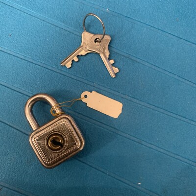 Antique small warded Padlock Tropex 80 with 2 keys direct from Germany