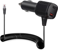 Radar Detector Power Cord with USB and USB-C Mobile Phone Fast Charging Port for