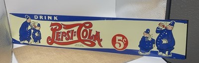 VINTAGE DRINK PEPSI COLA W/ PETE POLICEMAN +COP 22